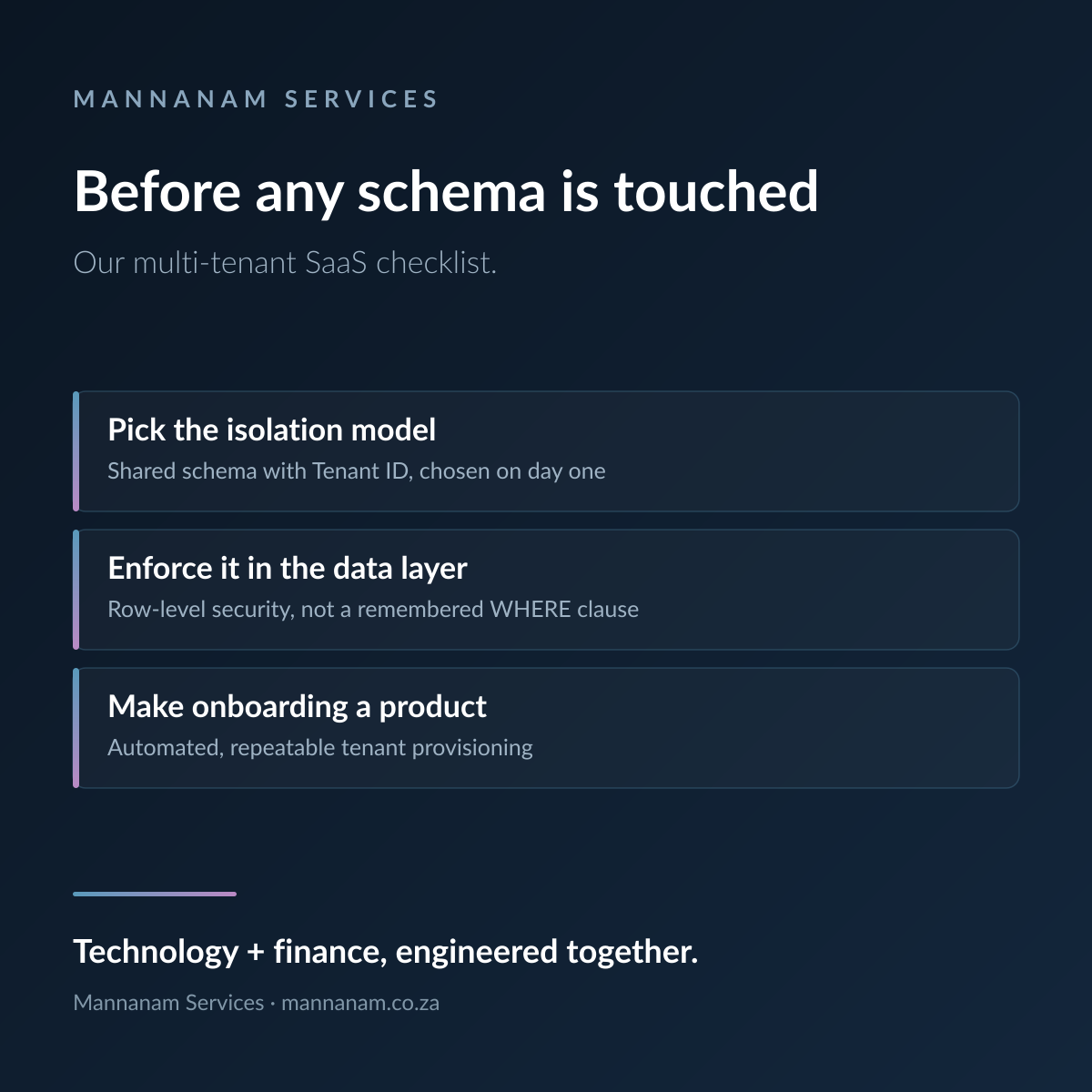 Turning your system into a SaaS? Get the isolation model right first